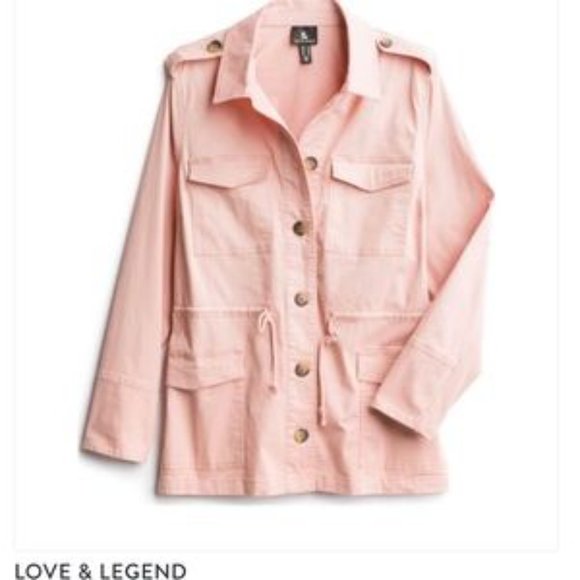 Love & Legend Jackets & Blazers - Love & Legend Cargo Bomber Jacket Pink Size 3X